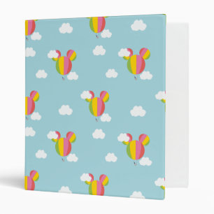 Mickey Mouse Hot Air Balloon Pattern 3 Ring Binder