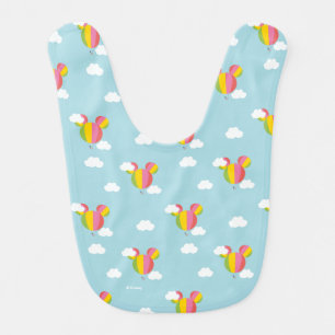 Mickey Mouse Hot Air Balloon Pattern Baby Bib