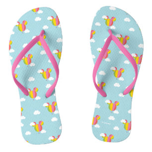 Mickey Mouse Hot Air Balloon Pattern Flip Flops