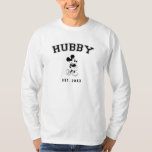 Mickey Mouse Hubby Custom Wedding Date T-Shirt<br><div class="desc">Celebrate your wedding date with this cute Mickey Mouse Hubby design.</div>