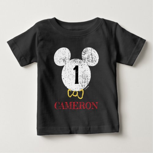 Mickey Mouse Icon 1st Birthday Baby T_Shirt