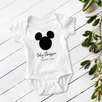Mickey Mouse Icon | Baby Announcement with Date