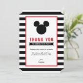 Mickey Mouse | Icon Black & White Stripe Thank You (Standing Front)