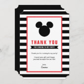 Mickey Mouse | Icon Black & White Stripe Thank You (Front/Back)