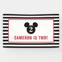 Mickey Mouse | Icon Black & White Striped Birthday