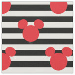 Mickey Mouse | Icon Black &amp; White Striped Birthday Fabric