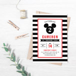 Mickey Mouse | Icon Black & White Striped Birthday Invitation<br><div class="desc">Celebrate your little one's special day in style with this Mickey Mouse icon black and white striped birthday invitation. Featuring a classic Mickey icon against bold black and white stripes, this design combines timeless Disney charm with a modern twist. Customizable with your event details, this invitation is perfect for a...</div>