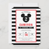 Mickey Mouse | Icon Black & White Virtual Birthday Invitation (Front)