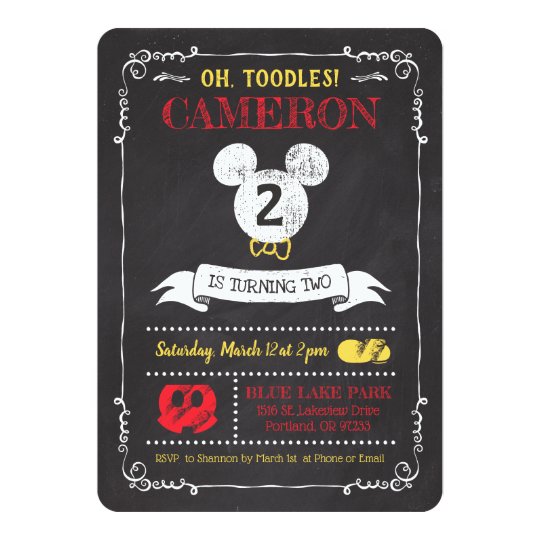 mickey mouse icon chalkboard invitation zazzle com