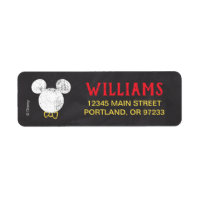 Mickey Mouse Icon Chalkboard Label