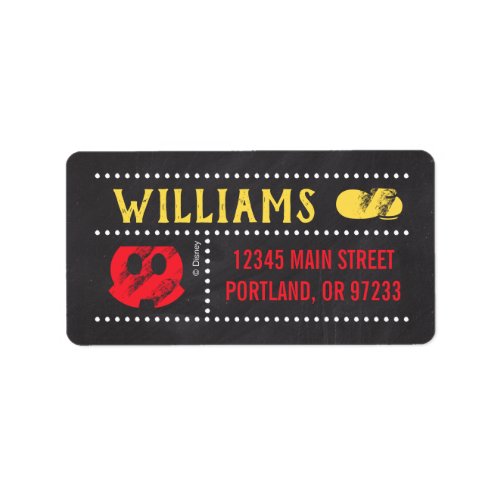 Mickey Mouse Icon Chalkboard Label