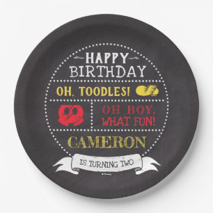 Mickey Mouse Icon Chalkboard Paper Plates