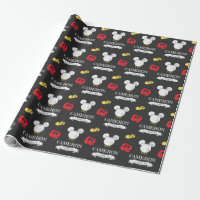 Mickey Mouse Icon Chalkboard Wrapping Paper