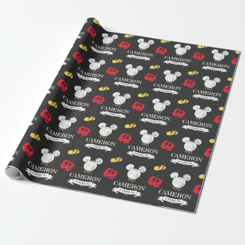 Mickey Mouse Icon Chalkboard Wrapping Paper