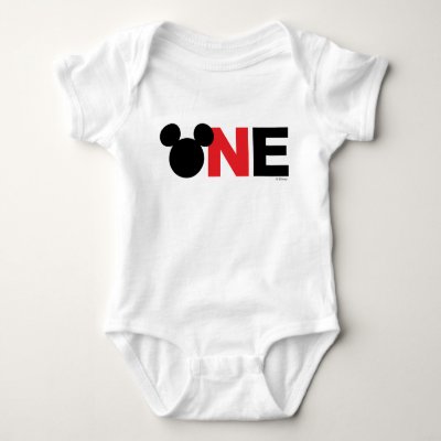 Mickey Mouse Personalized First Birthday Baby T Shirt Zazzle Com