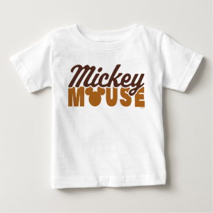 Mickey Mouse Icon Name Typography Baby T-Shirt