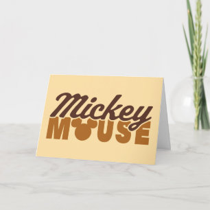 Mickey Mouse Icon Name Typography Card