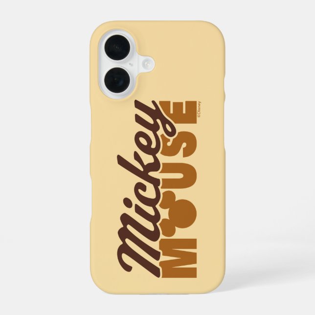 Mickey Mouse Icon Name Typography Iphone Case (Back)