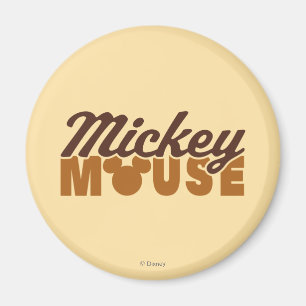 Mickey Mouse Icon Name Typography Magnet