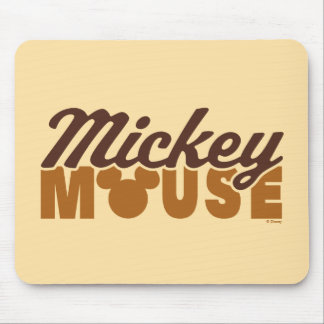 Mickey Mouse Icon Name Typography Mouse Pad
