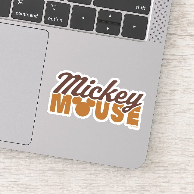 Mickey Mouse Icon Name Typography Sticker (Detail)