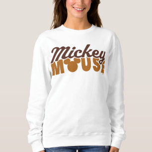 Mickey Mouse Icon Name Typography Sweatshirt