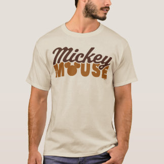 Mickey Mouse Icon Name Typography T-Shirt