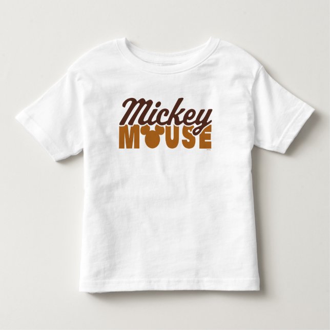 Mickey Mouse Icon Name Typography Toddler T-shirt (Front)