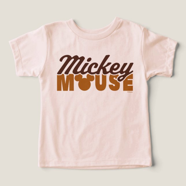 Mickey Mouse Icon Name Typography Toddler T-shirt (Design Front)