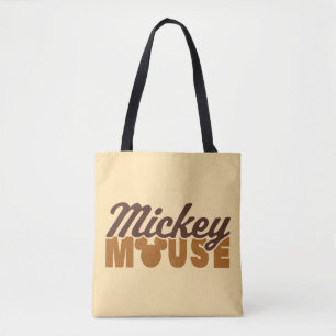 Mickey Mouse Icon Name Typography Tote Bag