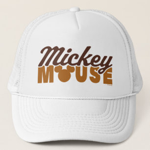 Mickey Mouse Icon Name Typography Trucker Hat