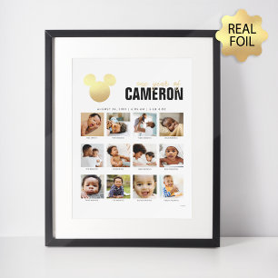 Mickey Mouse Icon   One Year of - 12 Months Foil Prints