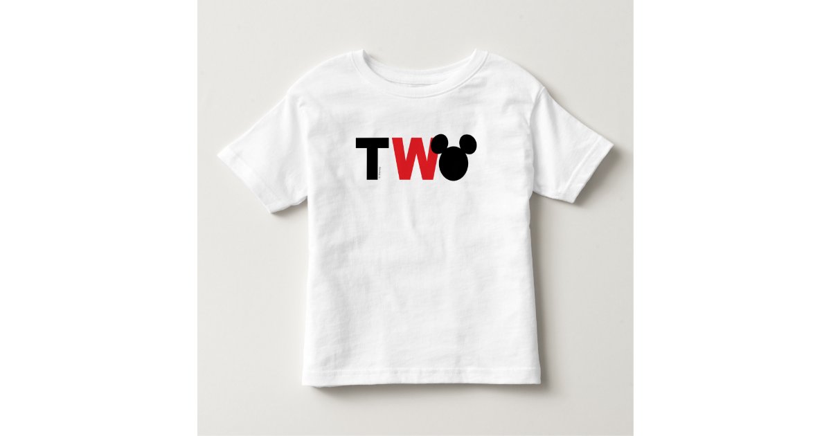 Mickey Mouse Icon Second Birthday Toddler T Shirt Zazzle Com
