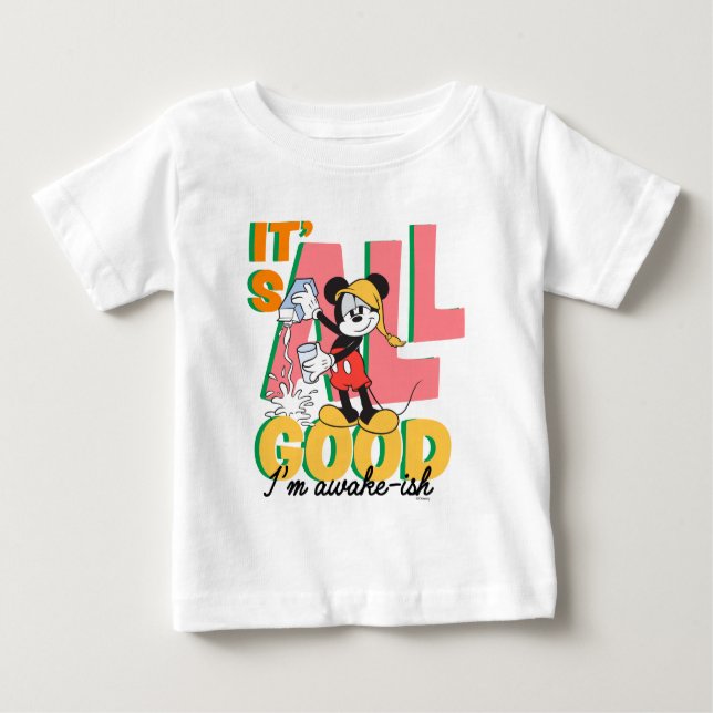 Mickey Mouse I'm Awake-ish Baby T-Shirt (Front)