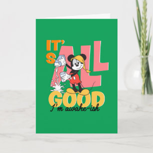 Mickey Mouse I'm Awake-ish Card