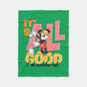 Mickey Mouse I'm Awake-ish Fleece Blanket