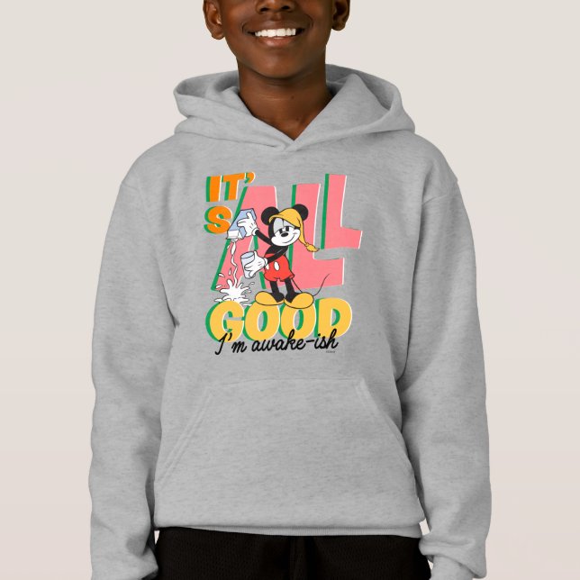 Mickey Mouse I'm Awake-ish Hoodie (Front)