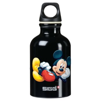 Mickey Mouse Laying Down 2 Aluminum Water Bottle by MickeyAndFriends at Zazzle