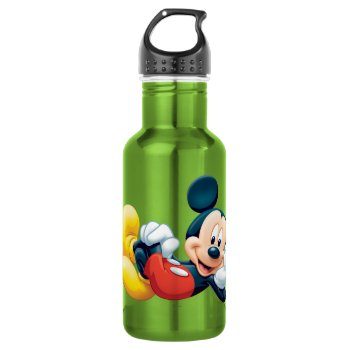 Mickey Mouse Laying Down 2 Water Bottle by MickeyAndFriends at Zazzle