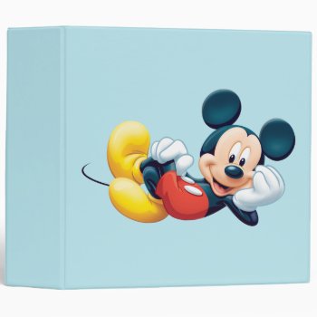 Mickey Mouse Laying Down Binder by MickeyAndFriends at Zazzle