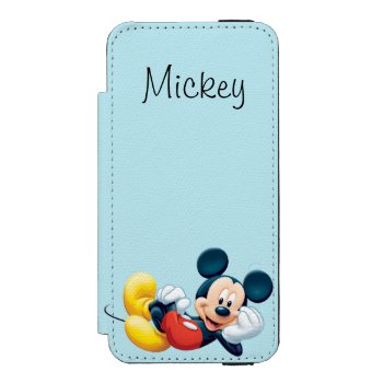 Mickey Mouse Laying Down Iphone Se/5/5s Wallet Case by MickeyAndFriends at Zazzle