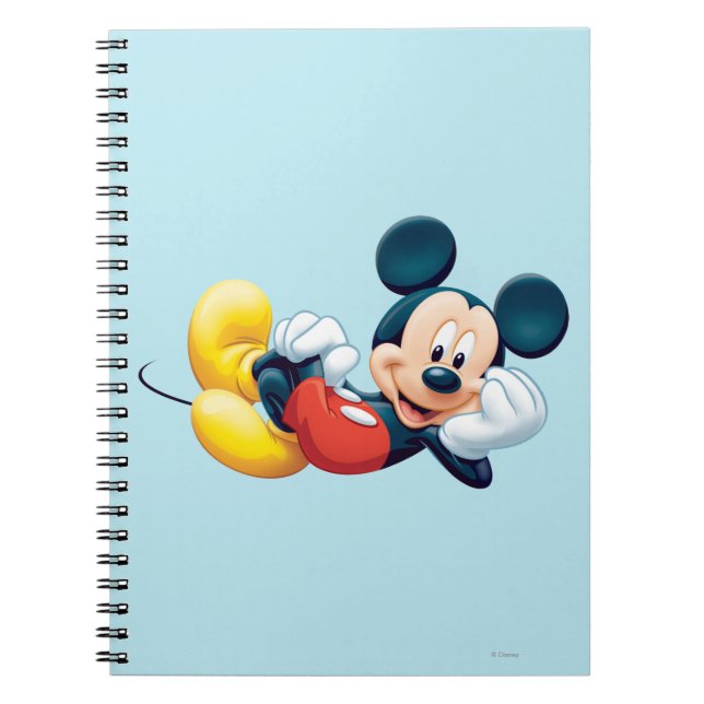 Mickey Mouse Laying Down Notebook (Front)