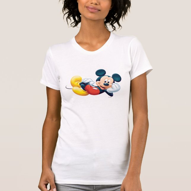 Mickey Mouse Laying Down T-Shirt (Front)