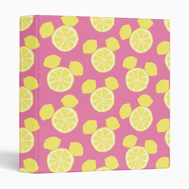 Mickey Mouse Lemon Icon 3 Ring Binder (Front/Spine)
