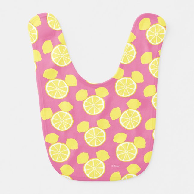 Mickey Mouse Lemon Icon Baby Bib (Front)