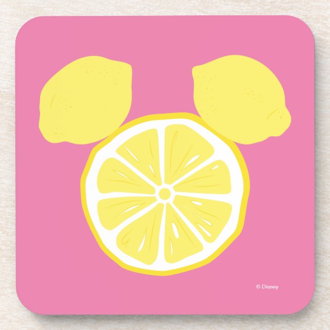 Mickey Mouse Lemon Icon Beverage Coaster (Front)