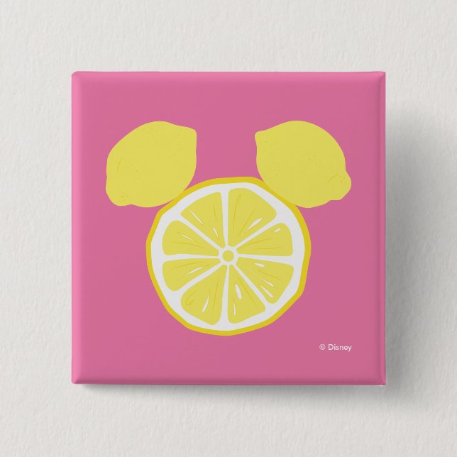 Mickey Mouse Lemon Icon Button (Front)
