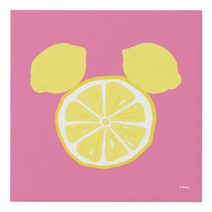 Mickey Mouse Lemon Icon Faux Canvas Print