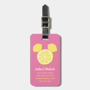 Mickey Mouse Lemon Icon Luggage Tag