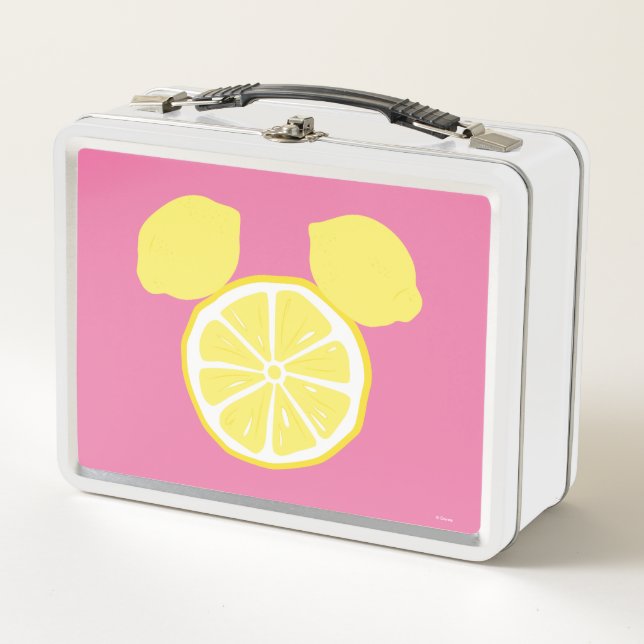 Mickey Mouse Lemon Icon Metal Lunch Box (Front)